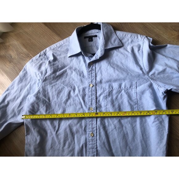 BANANA REPUBLIC- MENS BLUE LONG SLEEVE BUTTON DOWN COTTON SHIRT SIZE MEDIUM - Picture 5 of 7